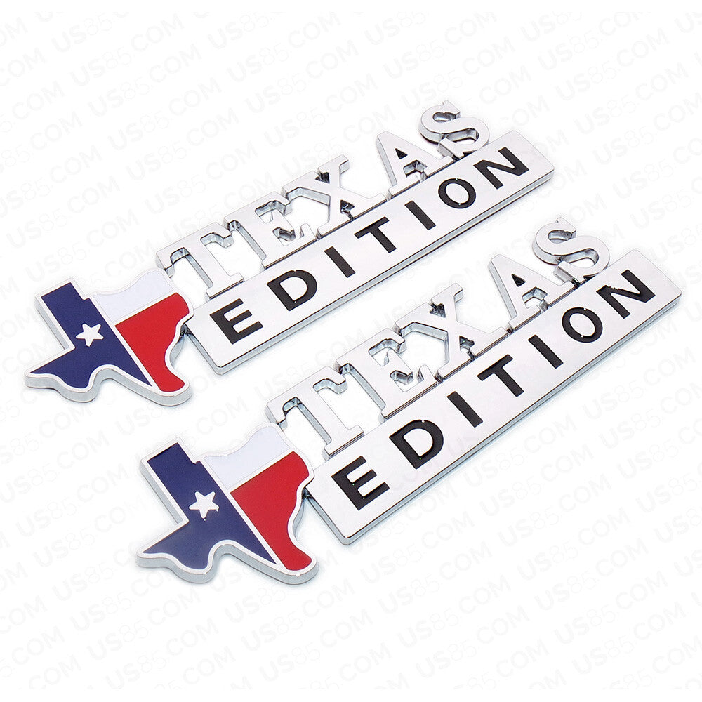 2pcs 3D TEXAS Edition Car Truck Logo Emblem Badge Stickers For Chevy GM GMC