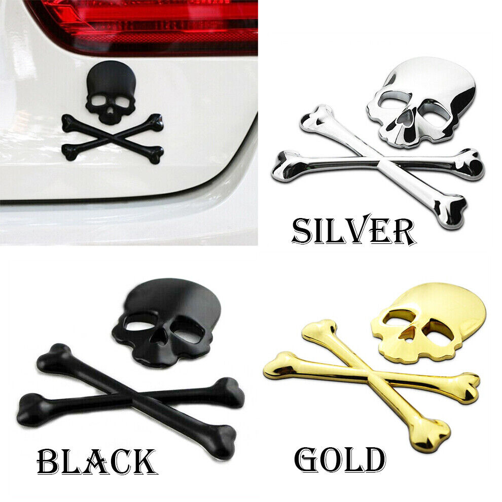 Universal 3D Fashion Metal Skull and Ghost Car Decal Sticker Auto Decoration