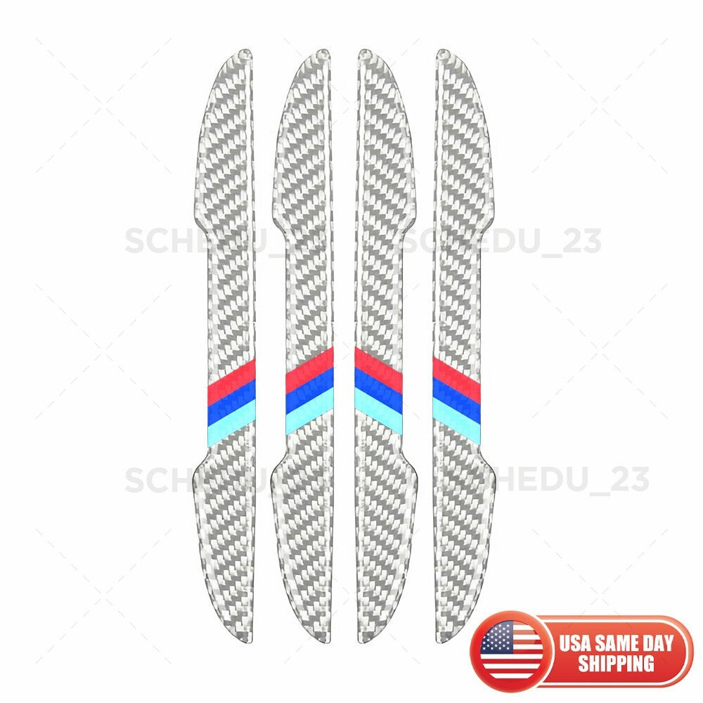 BMW M Performance 3D Carbon Car Side Door Strip Scratche Edge Guard Trim Silver