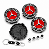 4pcs Wheel Center Caps 3D Emblem Car Tire Hub Cap Replacement for Mercedes-Benz