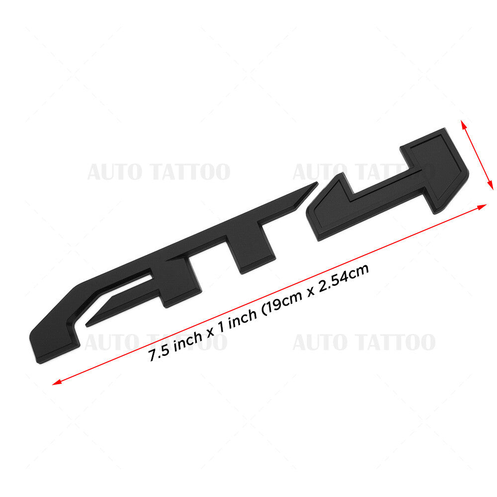 GMC Canyon Sierra AT4 Rear Tailgate Badge Logo Emblem Nameplate Matte Blackout