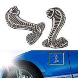 1set Universal 3D Fashion Metal Cobra w/Cystal Eyes Car Decal Sticker Decoration