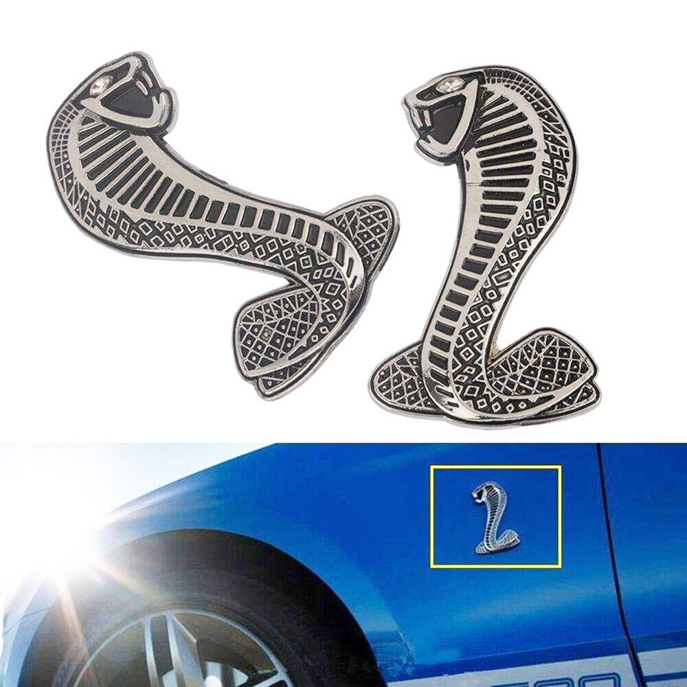 1set Universal 3D Fashion Metal Cobra w/Cystal Eyes Car Decal Sticker Decoration