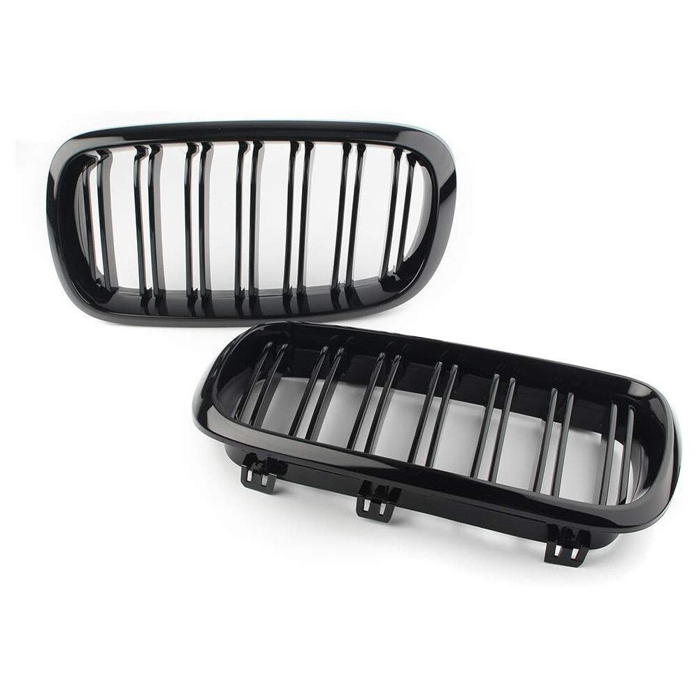 Front Kidney Grill For BMW F15 X5 F85 X5M F16 X6 F86 X6M Gloss Black Double Slat
