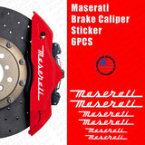 For Maserati Sport Car Wheels Brake Caliper Sticker Decal Logo Decoration White