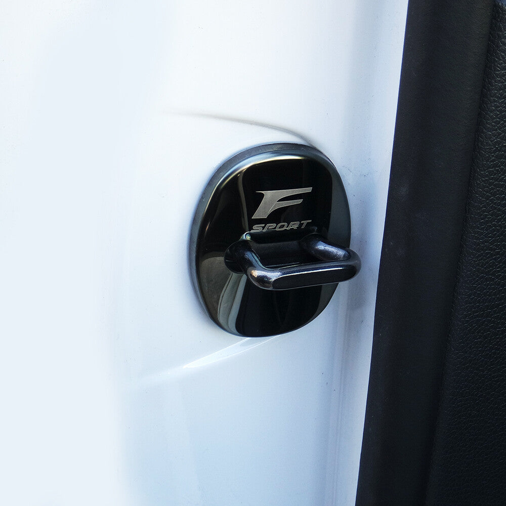 2X Stainless Steel Car Door Striker Cover Lock Buckle Cap F-SPORT For Lexus
