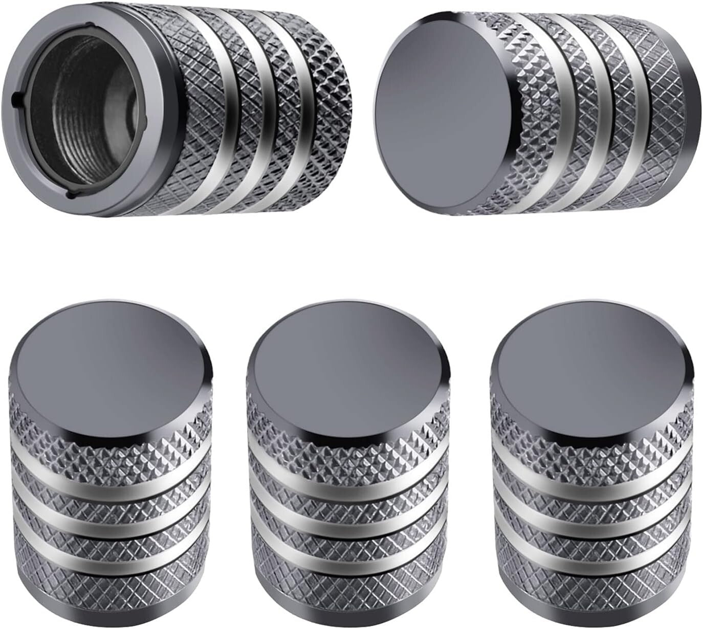 5 Pack Tire Valve Stem Caps Cover Universal Fit for Auto Car Truck Multi- Color
