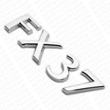 For Infiniti FX37 Rear Liftgate Logo Letter Badge Emblem Nameplate Silver Chrome