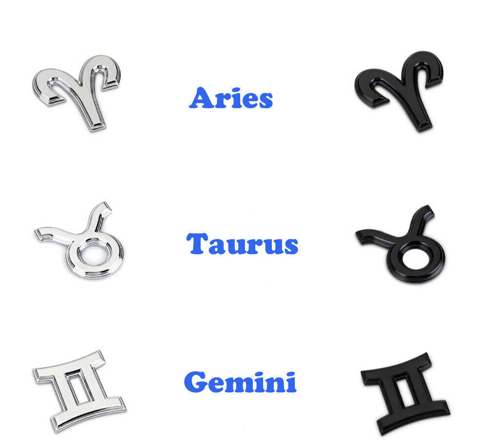 Universal 3D Fashion Metal 12 Constellations Car Decal Sticker Auto Decoration