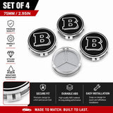 4x Brabus Wheels Car Center Hub Caps Badge Emblems Mercedes Benz W463 G65