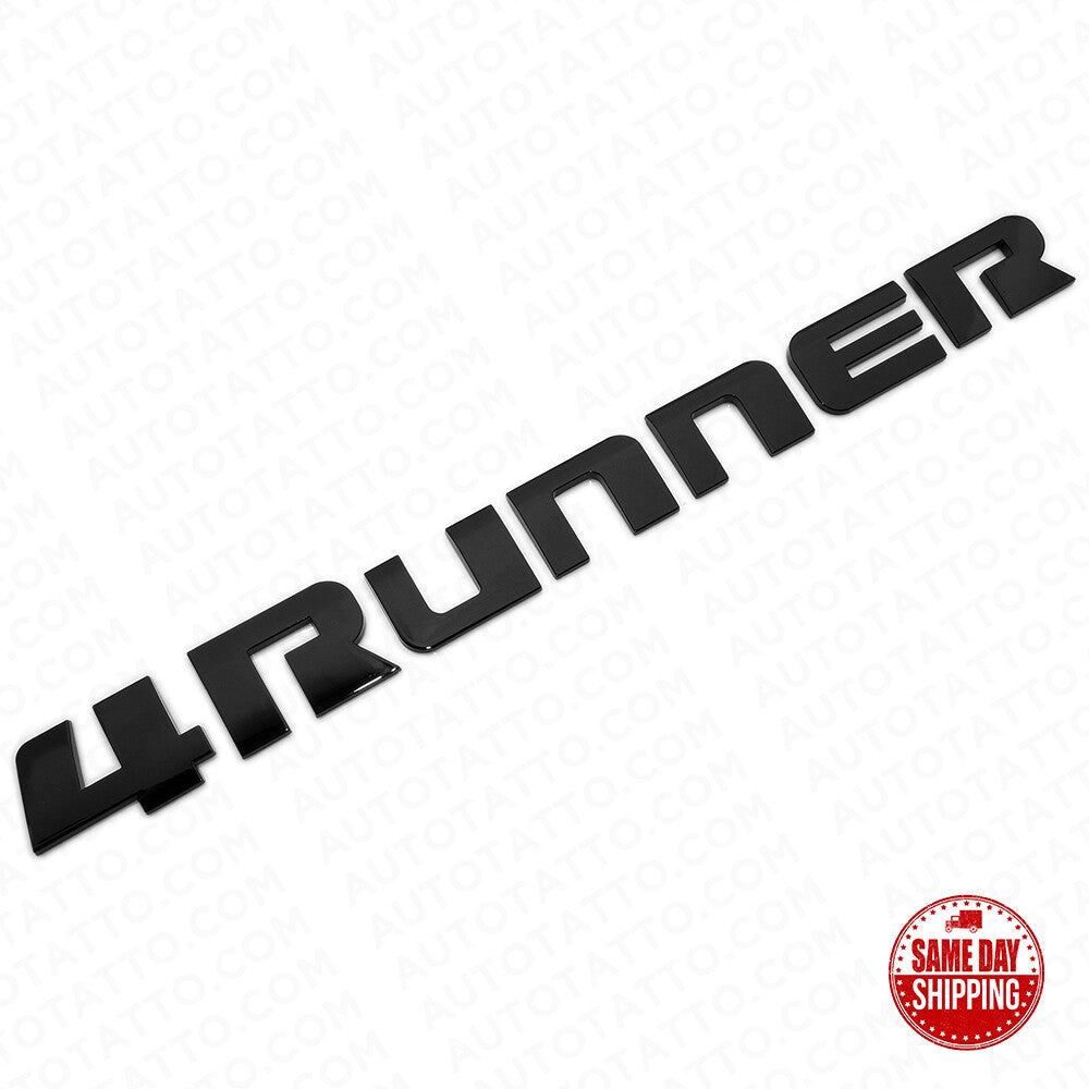 Gloss Back 4Runner Liftgate Nameplate Emblem Badge Logo Tailgate Rear Letter