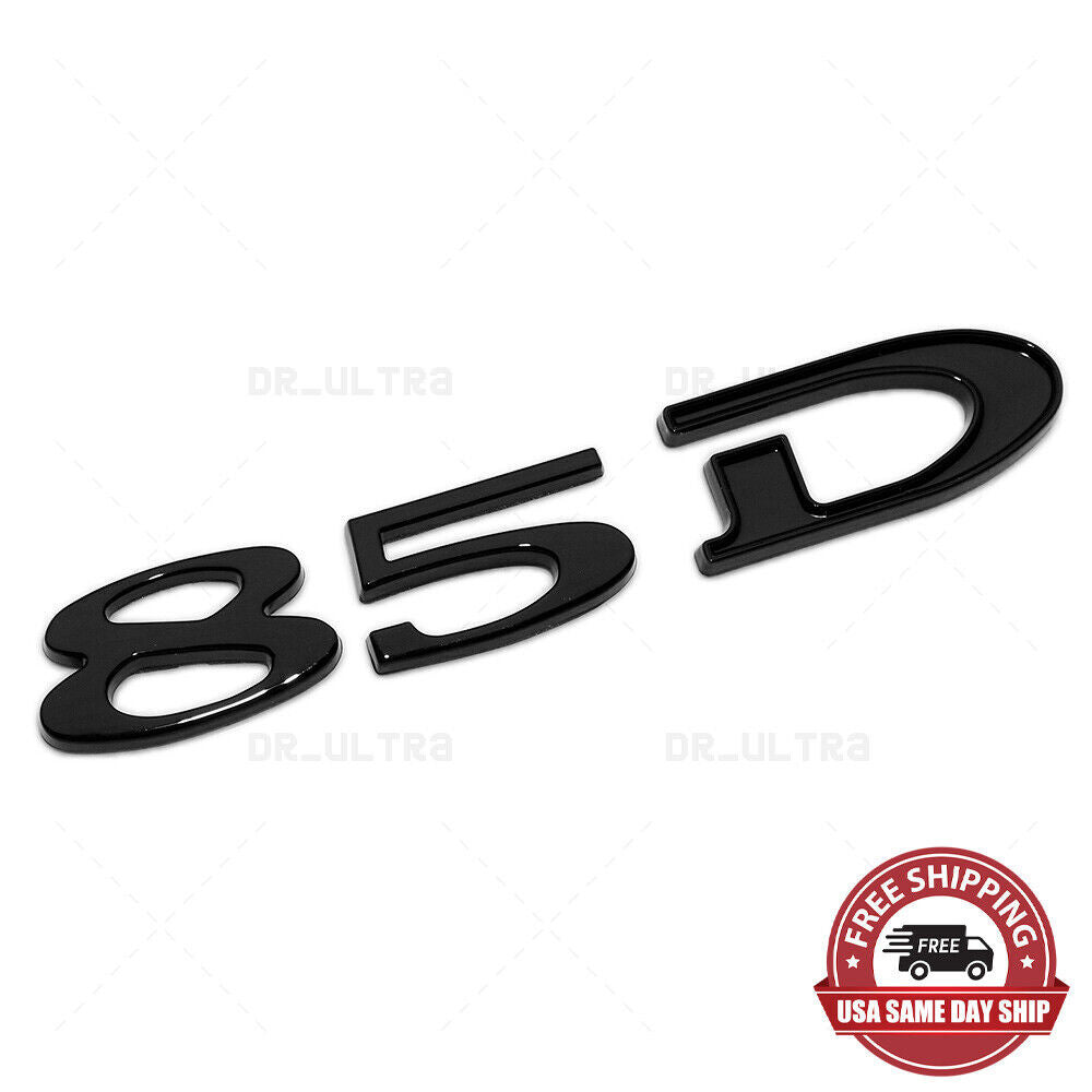 Tesla Rear Liftgate Lid Model 85D Nameplate Logo Badge Emblem Sport Gloss Black
