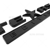 2x GMC Chevrolet Cadillac TEXAS Edition Star Door Emblem Badge Decorate Black