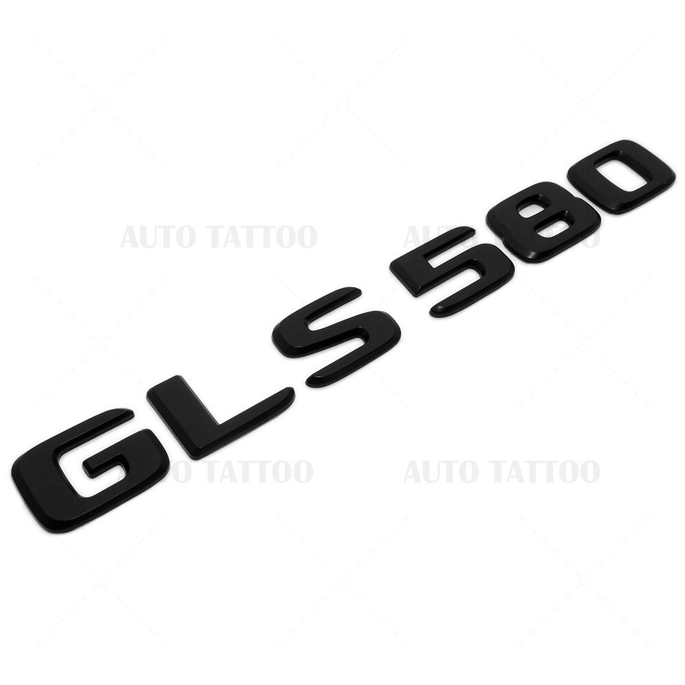 For Mercedes GLS 580 Letter Emblem Liftgate Logo Badge AMG Sport Matte Black