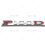 Tesla Liftgate P100D Performance Nameplate Logo Badge Emblem Sport Chrome Red
