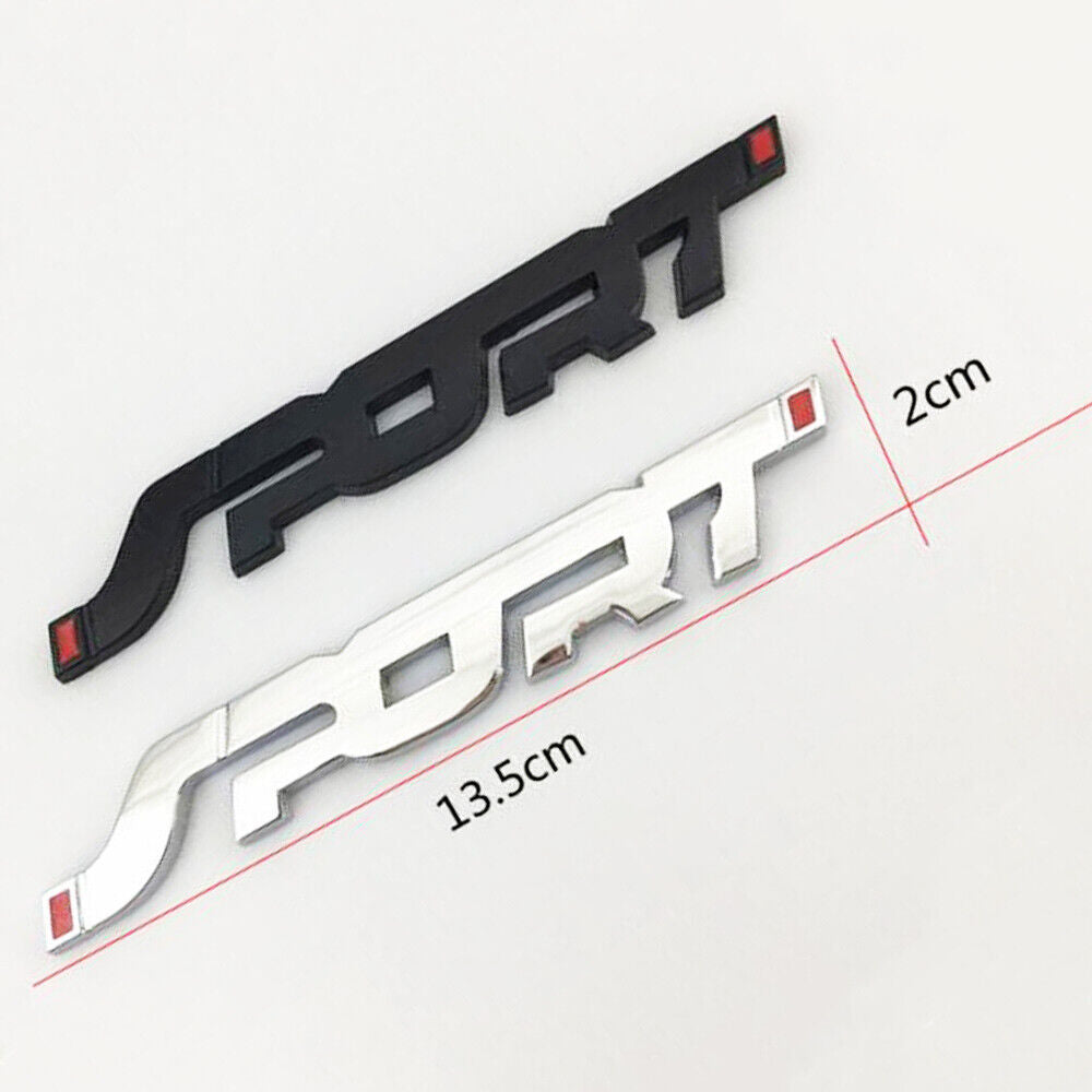 Universal 3D Fashion Metal 1x Sport / 2x Sport Car Decal Sticker Auto Decoration