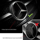 Mercedes Front Grill Overlays Add-On Logo Cover Emblem AMG Sport 3D Matte Black