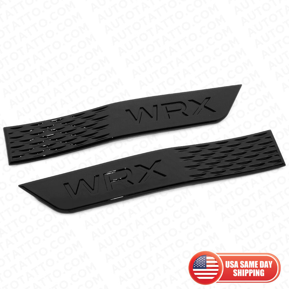 Blackout - Right / Left Fender GARNISH Badges Emblem Subie JDM Logo 15-21 W-R-X