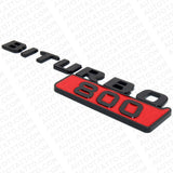 2x Mercedes BRABUS BITURBO 800 Fender Nameplate Badge Marker Emblem Gloss Black