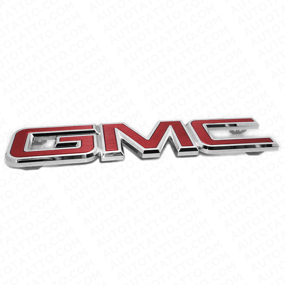 14-19 GMC Sierra Front Grille Letter Logo Emblem Adhesive Nameplate HD OEM Red