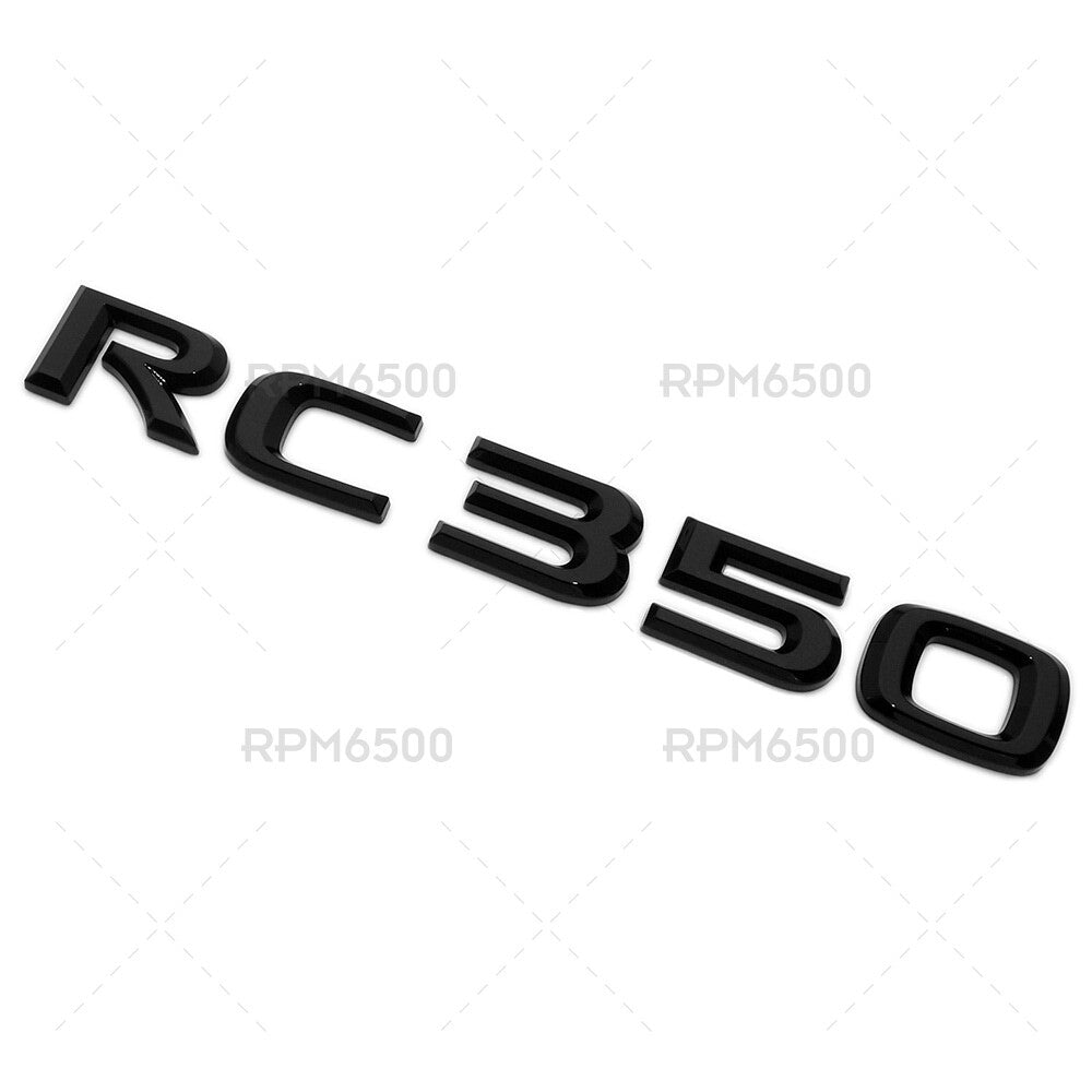 Lexus Trunk Lid RC 350 Letter Logo Badge Emblem Car Replace F-Sport Gloss Black