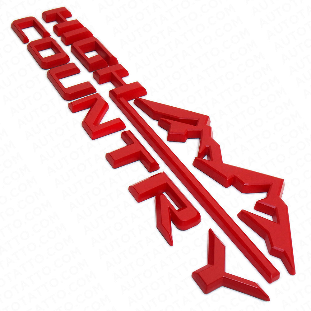 19-21 Red Chevy Tahoe Silverado High Country Tailgate Letter Logo Emblem Badge