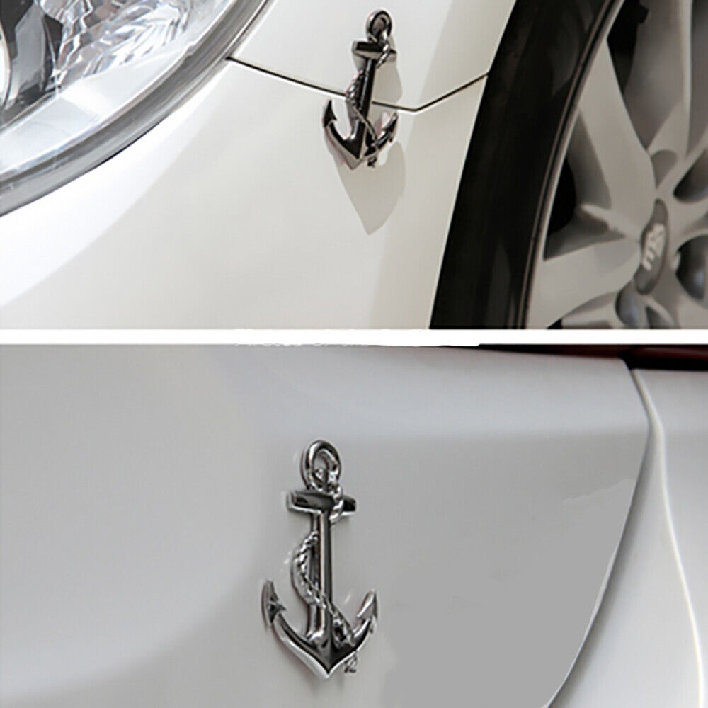 Universal 3D Fashion Metal Ship Anchor Car Decal Sticker for Auto Decoration