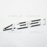 BMW 435i 4 Series Chrome Car Trunk Lid Nameplate Emblem Badge M Performance
