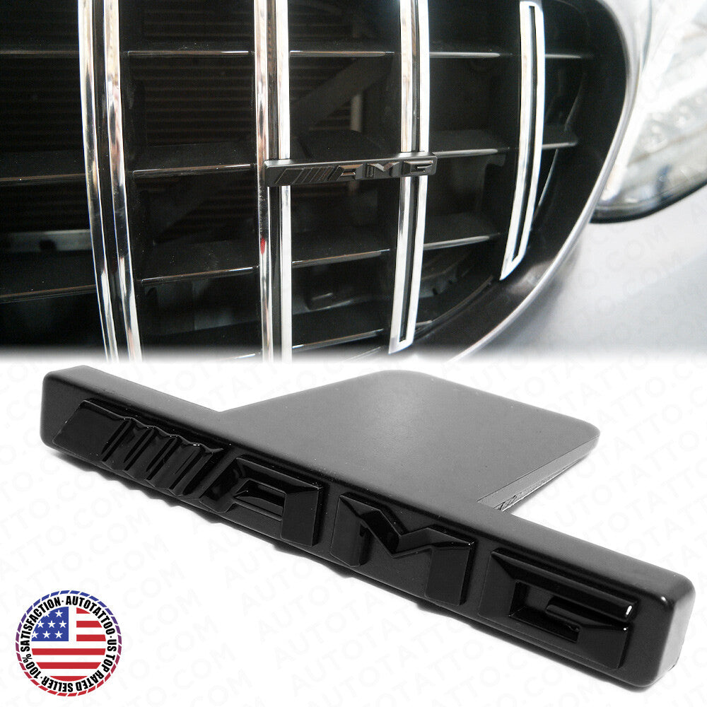 For AMG Edition Front GT Grille Nameplate Emblem Logo Badge Decorate Sport Black