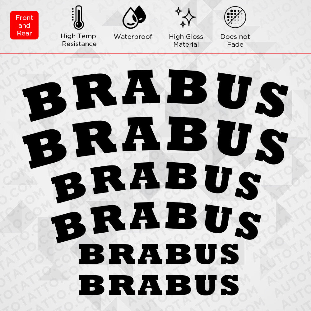 Brabus AMG Car Wheels Brake Caliper Sticker Decal Logo Decoration Sport Black