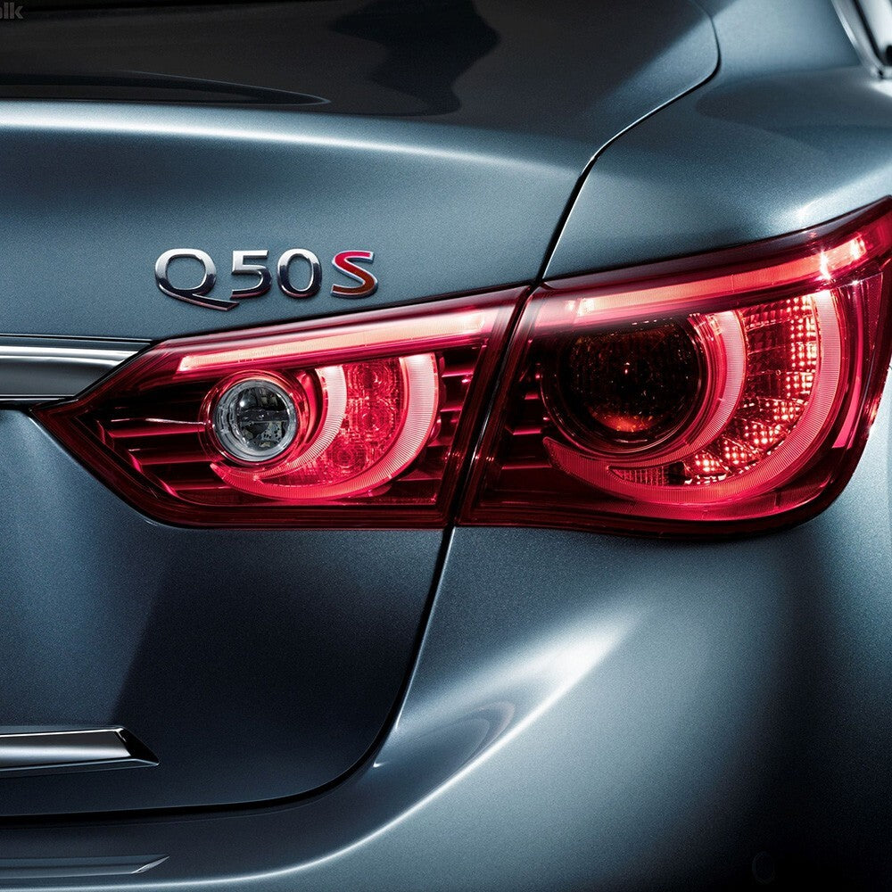 For Infiniti Q50S Rear Trunk Letter Badge Emblem Nameplate Sport Silver Chrome