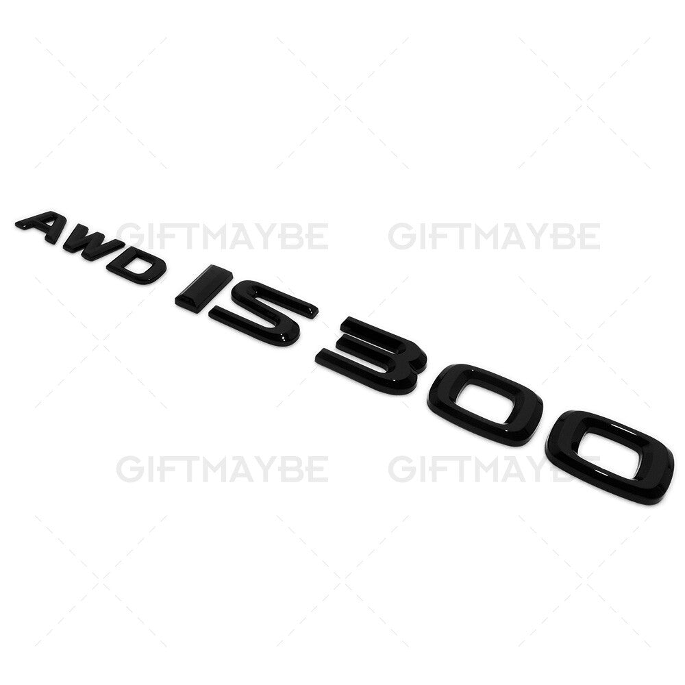 For Lexus Trunk Gloss Black AWD IS 300 Letter Badge Emblem Car Replace F-Sport