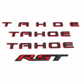 2021+ Chevy Tahoe Redline Nameplate Emblem Kit Set RST Sport Decorate