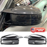 Carbon Fiber Horn Wing Style Mercedes W204 W212 W117 C E S GLA Side Mirror Cover
