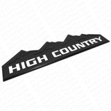 14-19 GM Chevy High Country Front Door Tailgate Letter Logo Emblem Badge Black