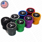 Mercedes-Benz Roundel Car Wheels Tire Air Valve Caps Stem Dust Cover AMG Sport