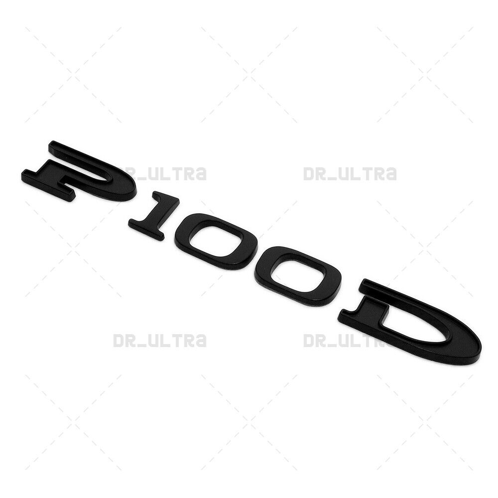 Tesla Rear Liftgate P100D Letter Nameplate Logo Badge Emblem Sport Matte Black