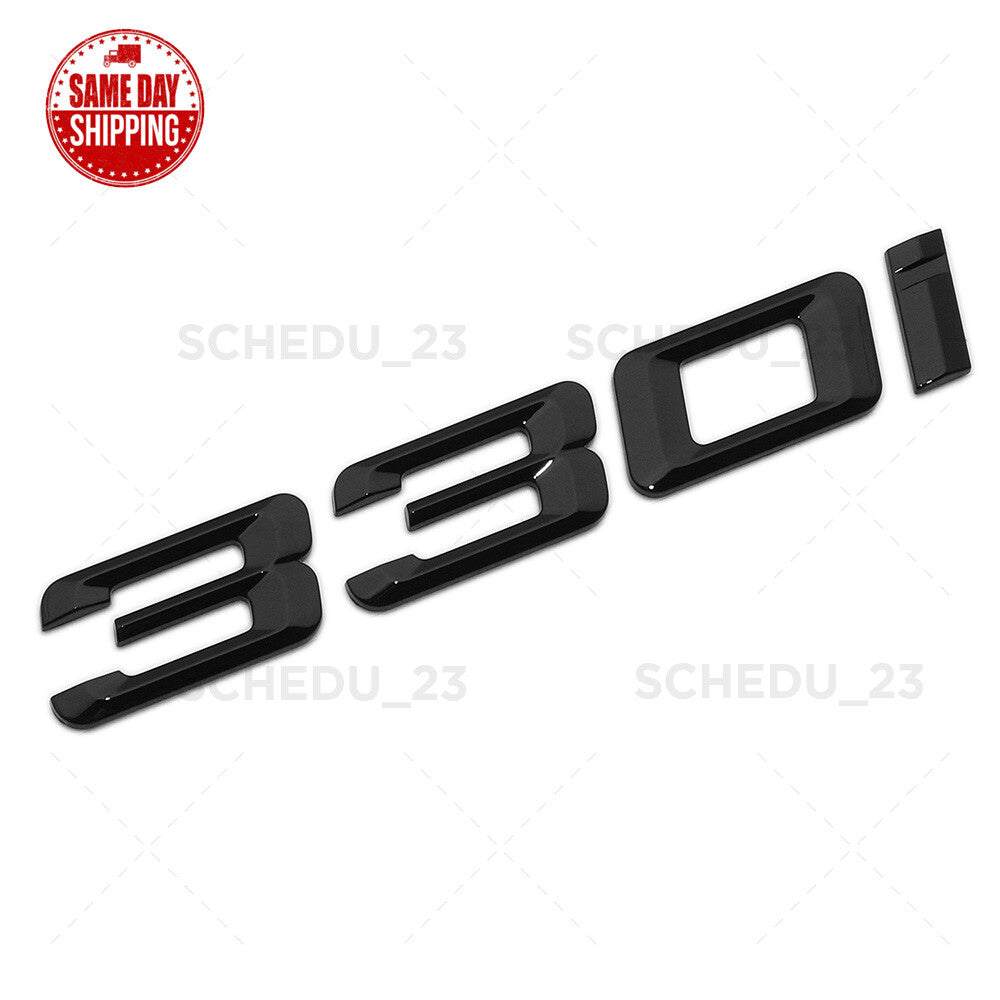 For BMW 330i Logo Emblem Replace Badge Car Lid M Series Performance Gloss Black