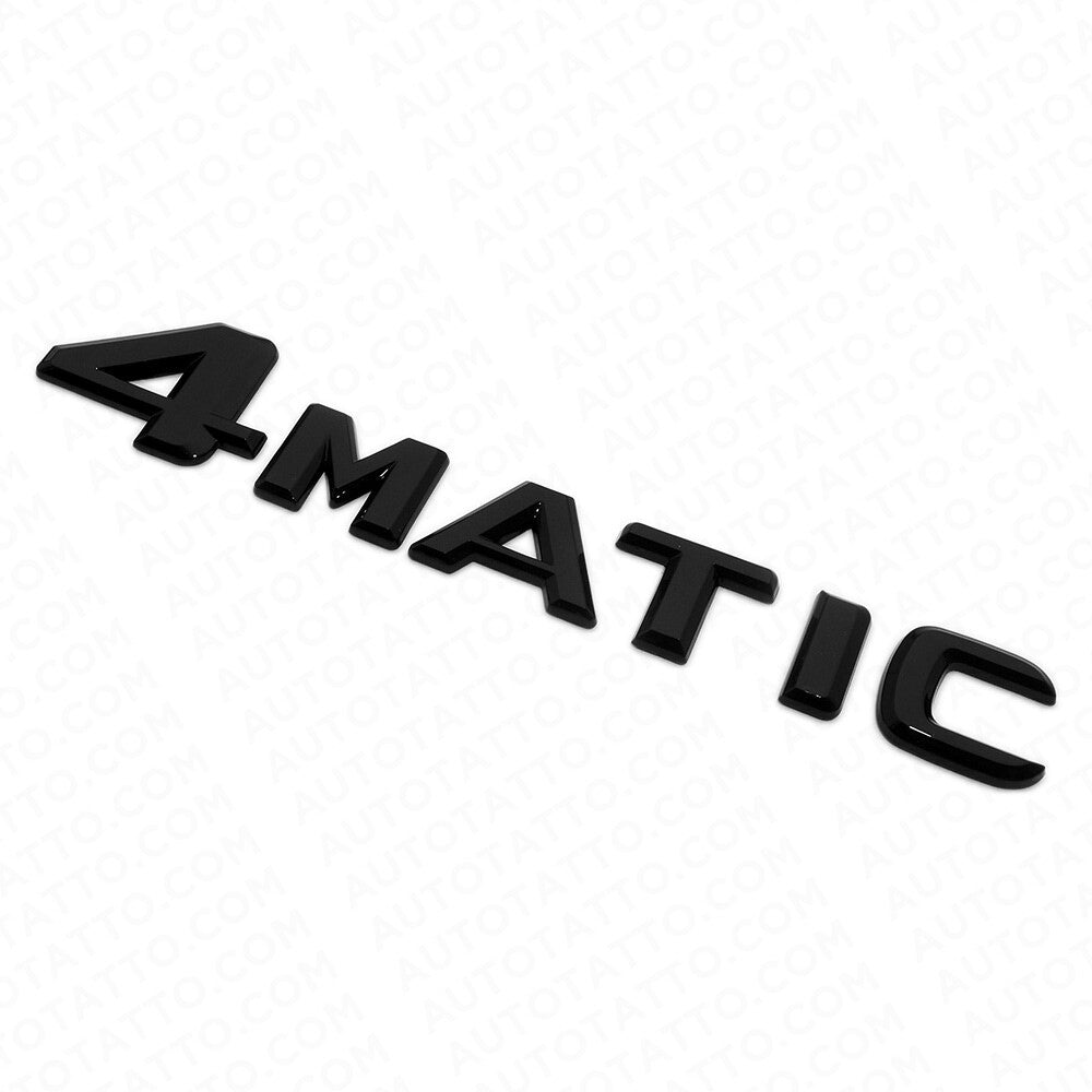 99-14 Mercedes 4 Matic Emblem 3D Trunk Logo Letter Sport Badge AMG - Gloss Black
