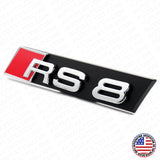 Audi RS8 Front Grille Bumper Radiator Lettering Emblem Badge Logo Sport Chrome