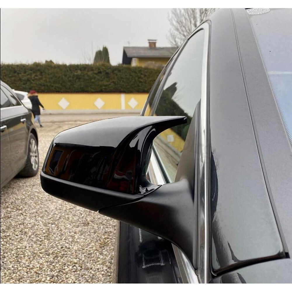 Gloss Black Side Mirror Cover For 2007-2013 BMW E60 F07 F10 E63 E64 F12 F13