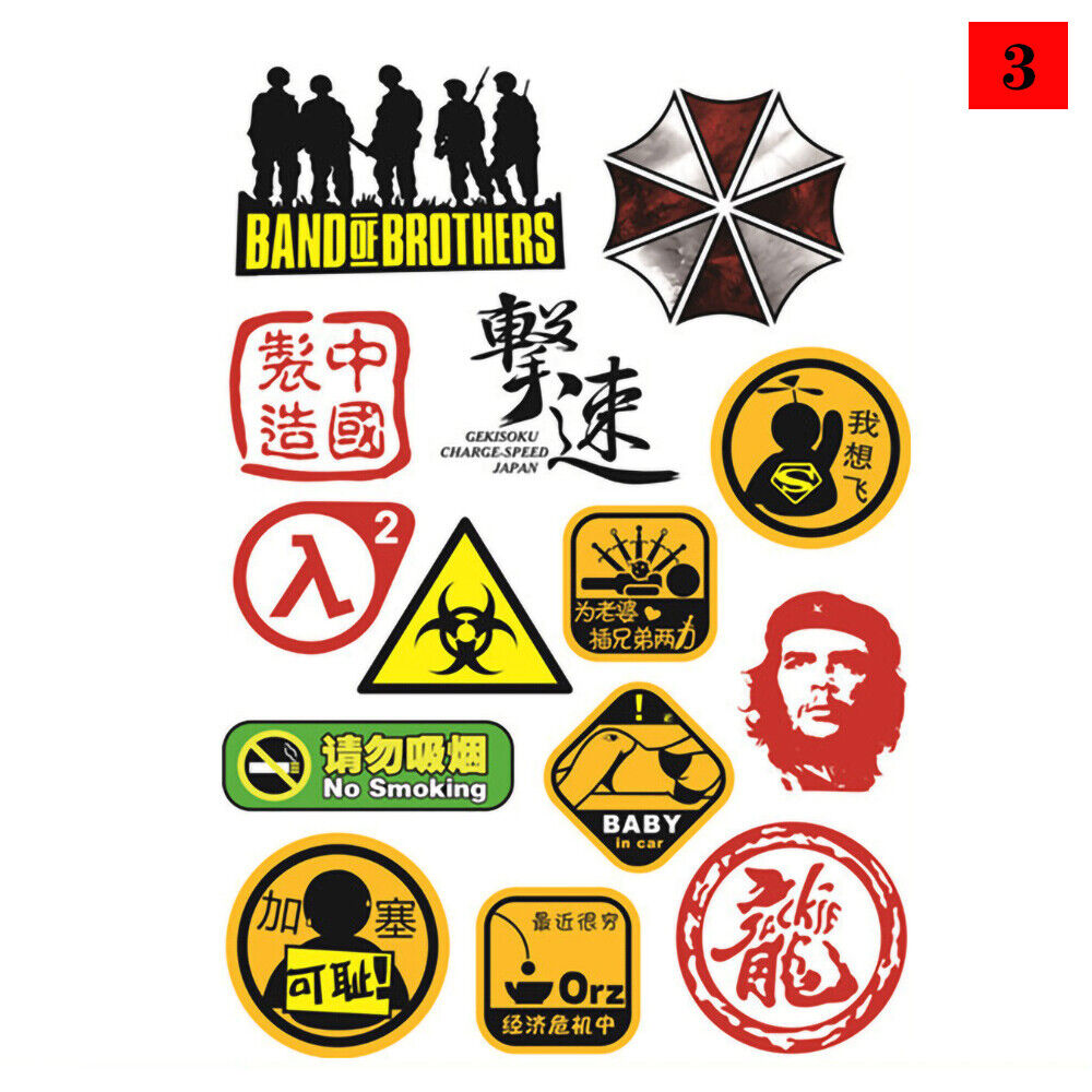 Fashion 3D Creative Waterproof Car Sticker for Auto Scratch Cover or Decoration