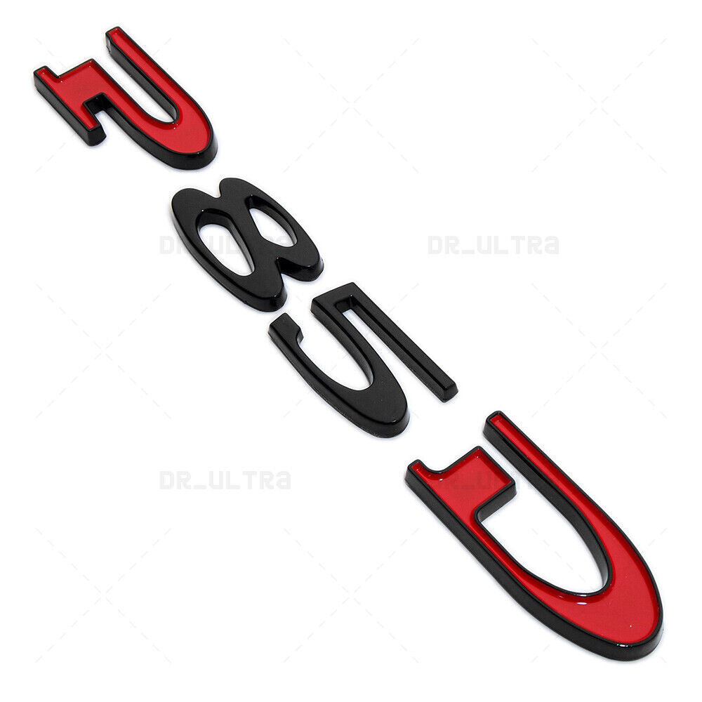 Tesla Rear Liftgate Lid Model P85D Nameplate Logo Badge Emblem Sport Black & Red