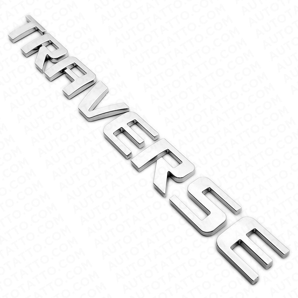 3x Chevy Traverse Front Door & Liftgate Badge Nameplate Logo Emblem Chrome Sport