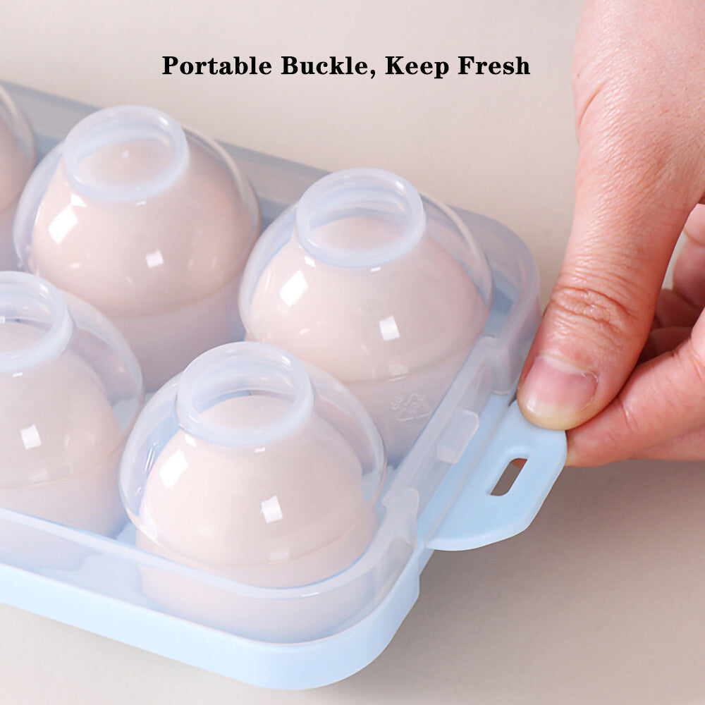 1x 10 Grids Egg Storage Box with Lid Eggs Container Organize for Refrigerator