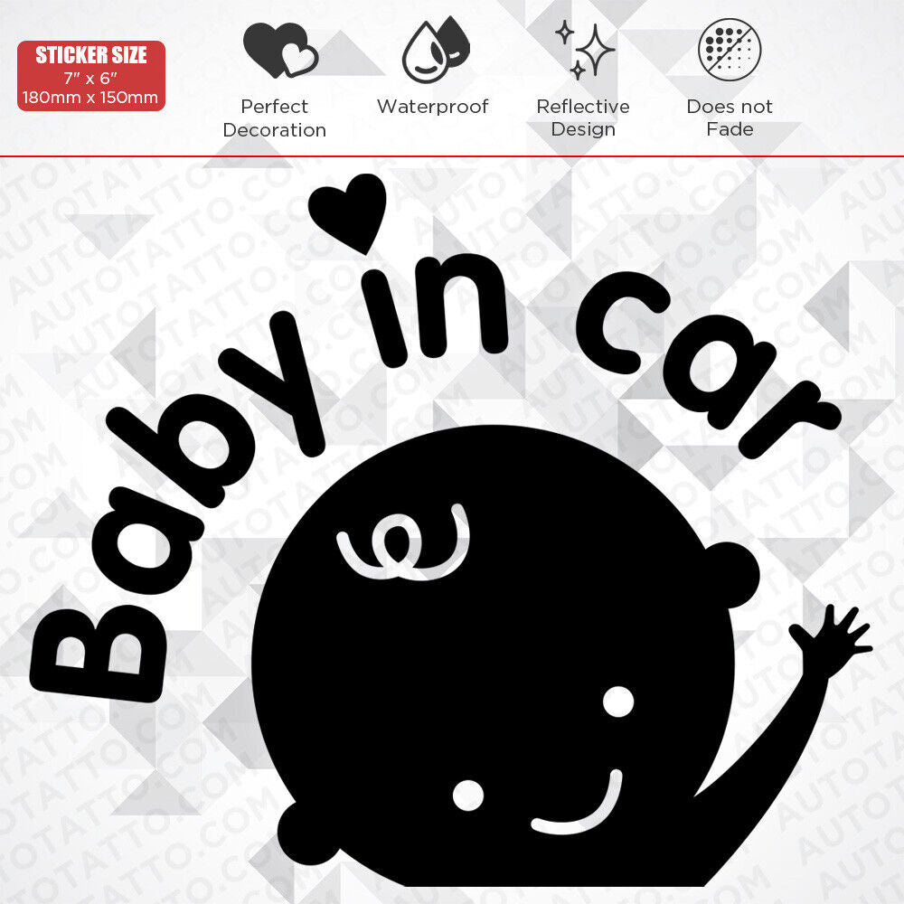 Baby On Board Sticker Decal Kid Baby In Car Liftgate Windows Decoration