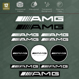 For Car Merceds AMG Motorsport Sticker Decal Stripes Logo Decoration 12 Pattern
