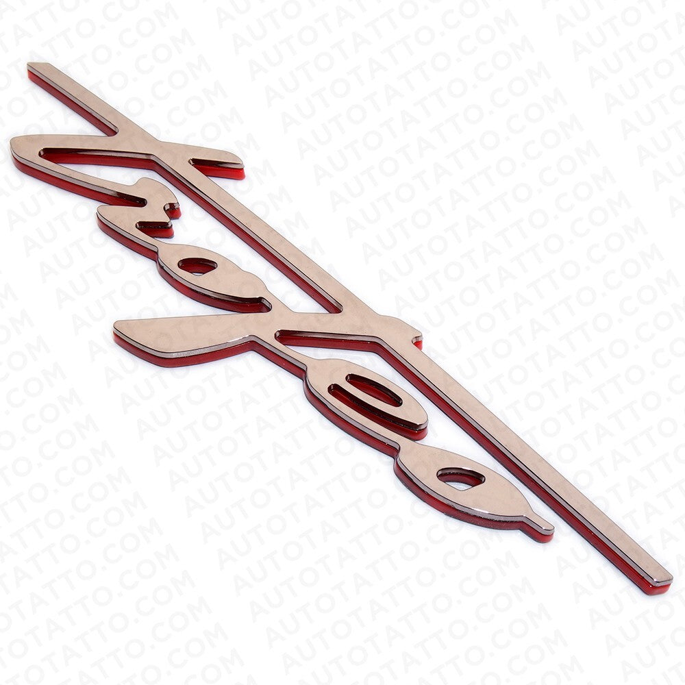 For Maserati Ghibli Levante Grecale GT Fender Trofeo Emblem Badge Chrome Red