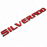 For Chevy Red & Black Silverado Fender Tailgate Logo Nameplates Letter 3D Emblem