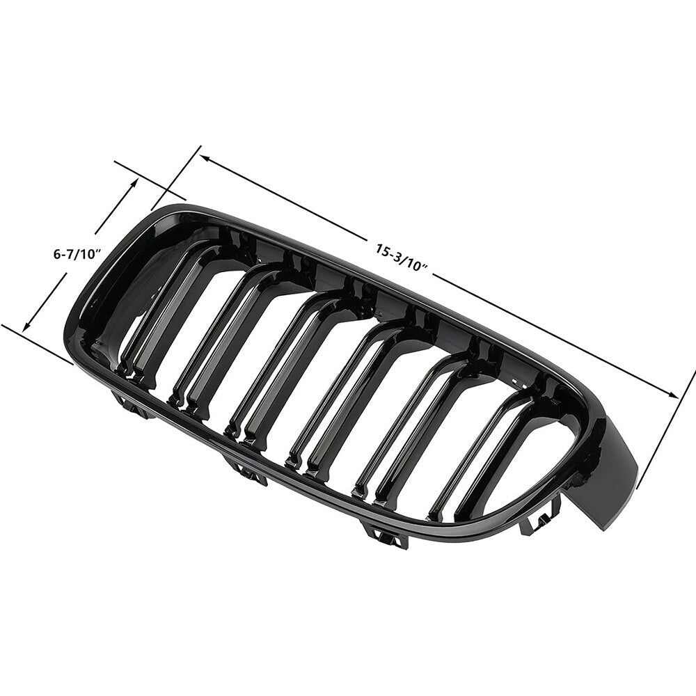 Front Kidney Grill for 12-18 BMW 3 Series F30 F35 328i 335i 320i 330 Gloss Black